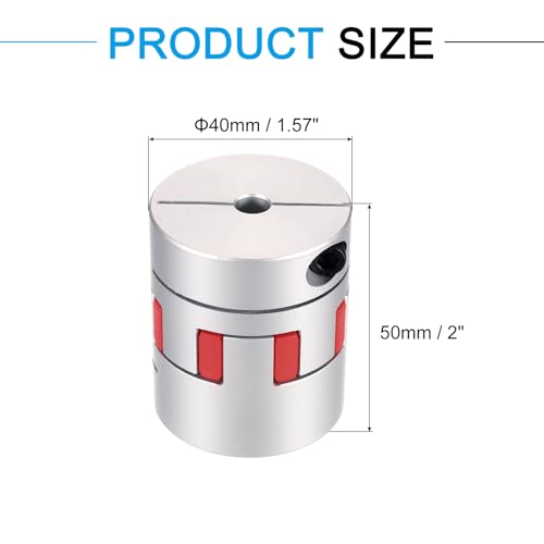 MECCANIXITY Aluminum Shaft Coupling Shaft Coupler 7mm to 9mm Flexible Spider Coupling L50mm x D40mm Coupler Jaw Spider Shaft Joint Connector for 3D Printers DIY CNC Router Milling Machine - size: 7mm to 9mm