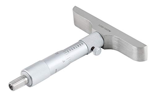 Accusize 0-6 in Depth Micrometer, 4 in Base, 0.001 in Resolution