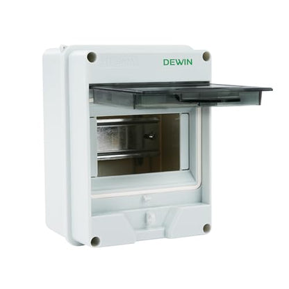 DEWIN Plastic Circuit Breaker Box 5 Way Distribution Protection Box - size: 5 module