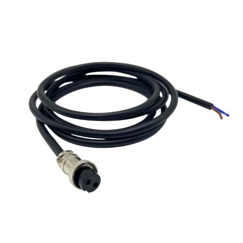 GX16 2 Pin Aviation Connector Cable Female Plug with Wire 2m - color: 2 pin, size: 2 m