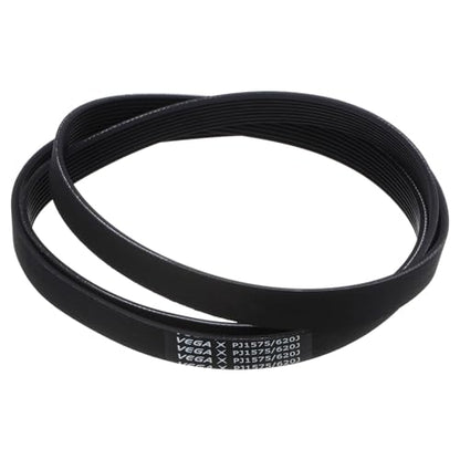 uxcell 620J8 PJ V-Ribbed Belt 8 Ribs 62" Length x 0.74" Width x 0.14" Thick, EPDM Poly V Belt, Industrial Transmission Serpentine Belt - size: 620J8