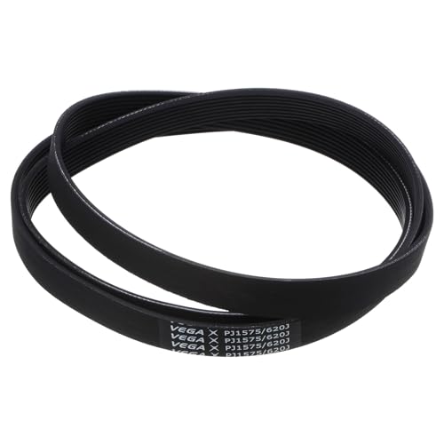 uxcell 620J8 PJ V-Ribbed Belt 8 Ribs 62" Length x 0.74" Width x 0.14" Thick, EPDM Poly V Belt, Industrial Transmission Serpentine Belt - size: 620J8