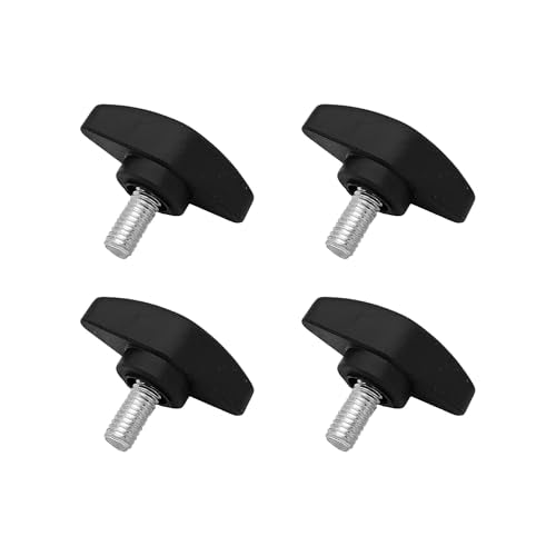 pson 4Pcs M6 x 12mm Tee Wing Knob Thumb Screws, Plastic T Handle Clamping Knobs with Male Thread for Woodworking, Machinery, Equipment - size: M6 x 12mm