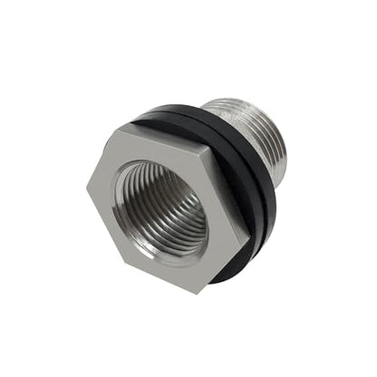 Beduan 1 NPS Male to 3/4 BSP(G) Female Stainless Steel Bulkhead Water Tank Connector Thru-bulk Fitting for Water Tank Barrel(Pack of 2) - size: 3/4G(BSP) to 1 G(BSP)
