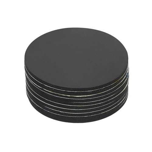 PATIKIL Non Slip Furniture Pads 2-3/8" (60mm x 2mm), 10 Pcs Adhesive Backed Round Rubber Feet Anti-Scratch Rubber Furniture Grippers for Hardwood Floor Electronics Bed Drawers DIY - size: 60mm x 2mm