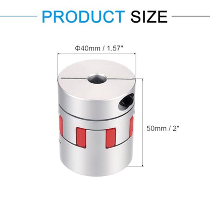 MECCANIXITY Aluminum Shaft Coupling Shaft Coupler 9mm to 18mm Flexible Spider Coupling L50mm x D40mm Coupler Jaw Spider Shaft Joint Connector for 3D Printers DIY CNC Router Milling Machine - size: 9mm to 18mm