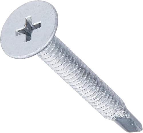 The Hillman Group 47304 10-24-Inch x 1-1/2-Inch Wafer Head Phillips Self Drilling Screw, 1-Pound, Silver