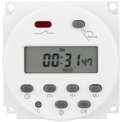 Timer Switch, DC/AC 24V 16Amp, Programmable Timer Time Relay Switch - size: AC/DC 24V