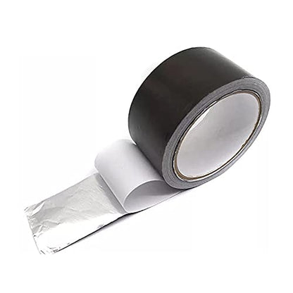 2 Inch Black Aluminum foil Duct Tape, Professional Grade Roll Adhesive Sealing Tape for HVAC, Refrigerator, Freezer, Insulation, Patching Hot & Cold Air Ducts, Sealing, etc. (10M) - size: 10M