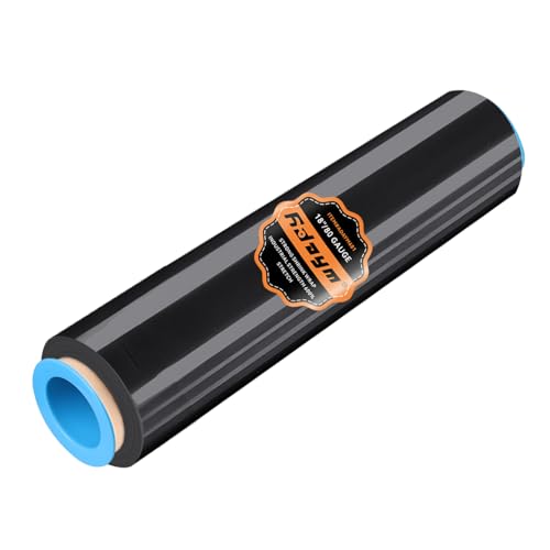 ADAYM 18" x 1500' Stretch/Shrink Wrap Roll - Plastic Wrap for Moving, Heavy Duty 80 Gauge, 600% Stretch for Packing, Pallets, Shipping&Furniture Protection with Handles