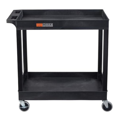 Luxor 32" x 18" Tub Storage Cart 2 Shelves - Black, (EC11-B)