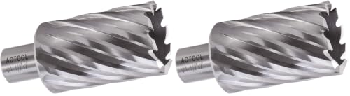 1-1/2" Diameter × 2" Depth of Cut HSS ANNULAR Cutter with 3/4'' Weldon Shank (Pack of 2) - size: 1-1/2'' x 2'' (Pack of 2)