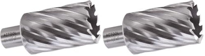 1-1/2" Diameter × 2" Depth of Cut HSS ANNULAR Cutter with 3/4'' Weldon Shank (Pack of 2) - size: 1-1/2'' x 2'' (Pack of 2)