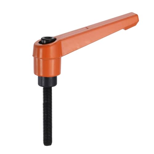 uxcell Clamping Lever Handles for Lathe, M5x32mm Male Thread Orange - size: M5x32mm