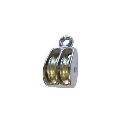 Rope and Cord | Double Rigid Eye Double Wheel Pulley 1-Pack | 1 1/2 Inches - size: 1 1/2" ( Rigid Eye Double ), style: 1-Pack