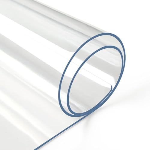 Deep Dream 2.0mm Clear Desk Cover Protector, 14×60 Inch Clear Desk Cover, Rectangular Vinyl Desk Pad, PVC Plastic Table Cover for Office, Dresser, Night Stand, Computer & Writing Desk Tabletop - color: Clear 2mm, size: 14" x 60"