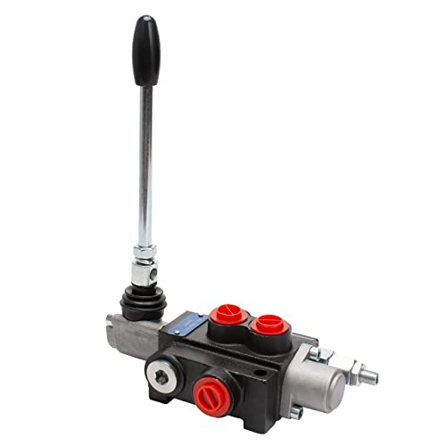 Hydraulic Control Valve with Joystick, 1 Spool 11GPM Hydraulic Directional Valve for Log Splitters, Tractors Loaders Black - size: 11GPM 1 Spool 1 Joystick