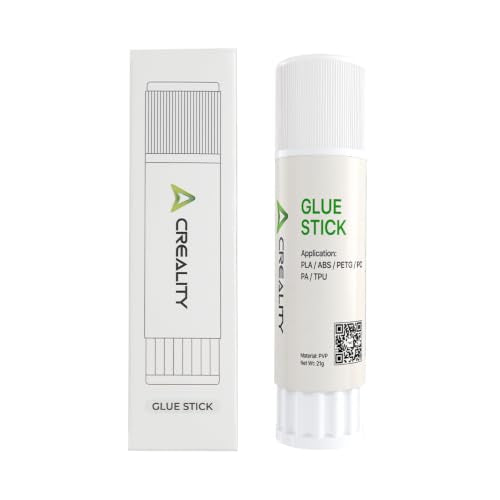 Creality 3D Printer Glue Sticks for Hot Bed, PVP Solid Adhesive Anti-Warping for PLA/ABS/PETG/PC/PA/TPU – Water Washable, No Residue, Strong Bed Adhesion - style: Glue Stick