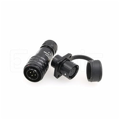 SA12 4Pin Weipu Connector Aviation Push-Pull Solder Cable Connector Plug Panel Mount Socket Female Rear-nut Mount for LED Light Equipment Electrical - size: 4Pin 5A