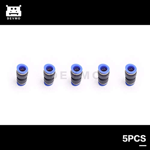 DEVMO 5PCS 10mm To 12mm Tube Air Pneumatic Push In Straight Gas Fittings Plastic Quick Connectors Fitting - size: 10mm To 12mm Tube