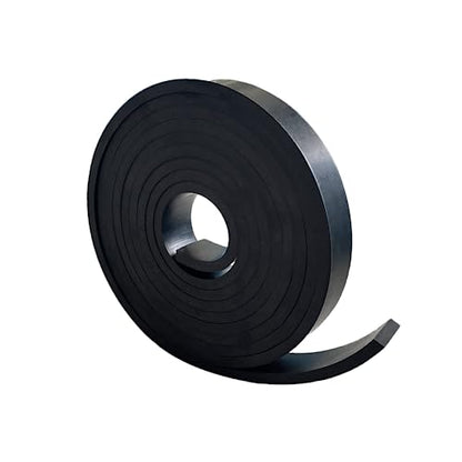 Solid Rubber Strip Roll 1/4 (.25)" Thick X 1" Wide X 10'Long - size: 1"X10'X1/4, style: No Adhesive