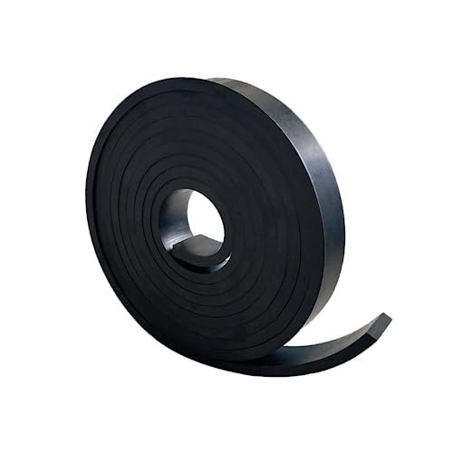 Solid Rubber Strip Roll 1/4 (.25)" Thick X 1" Wide X 10'Long - size: 1"X10'X1/4, style: No Adhesive