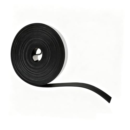 Rubber Strip with Adhesive Backing, 1/2" Wide x 1/16" Thick x 15FT Long - size: 1/2" Wide x 15FT