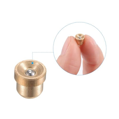 uxcell Brass Push Button Flange Grease Oil Cup 5mm Ball Oiler for Lubrication System 12Pcs - size: 5mm