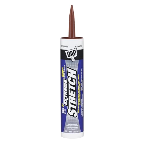 DAP Extreme Stretch Acrylic Urethane Premium Elastomeric Sealant, Redwood (7079818707) 10.1 fl oz. (Pack of 12) - size: 10.1 fl oz. (Pack of 12)
