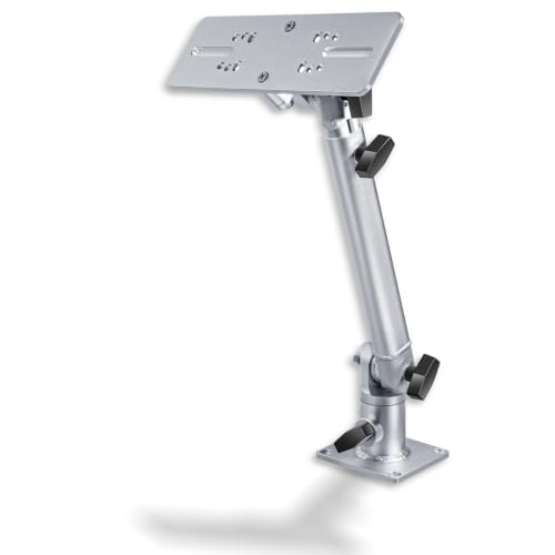 Universal Marine Monitor Mount 350° Swivel 18"–24" Adjustable Height Silver - color: Silver