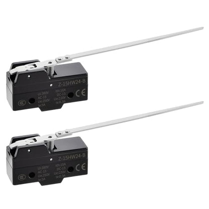 2 Pcs Z-15HW24-B Micro Limit Switch, 5A 250VAC Micro Switch, SPDT - color: Z-15HW24-B