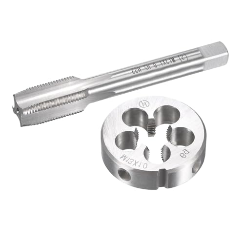 M13x1mm Metric Tap and Die Set,Machine Thread Screw Tap with Round Threading Die,Tap & Die Kit for Nut Screw Bolt Thread Repair - size: M13x1mm