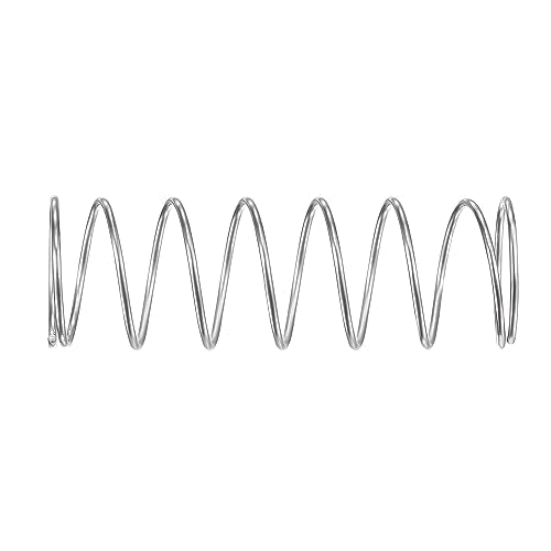 uxcell Compression Spring,304 Stainless Steel,18mm OD,1mm Wire Size,9mm Compressed Length,50mm Free Length,5.9N Load Capacity, Silver Tone,5pcs - size: 18mmx1mmx50mm