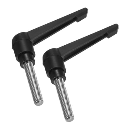 uxcell 2pcs Clamping Lever Handles, M10 x 40mm 304 Stainless Steel Threaded Male Stud, Adjustable Handles Locking Quick Release Ratchet Push Button Bolt Knobs, Black - size: M10 x 40mm