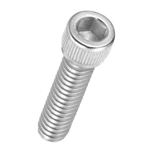 50pcs Socket Head Cap Screws 1/4"-28x1 304 Stainless Steel Silver - color: Silver, size: 1/4"-28x1"