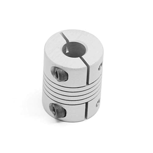2PCS 6.35mm to 8mm Flexible Shaft Coupling 25mm Length 20mm Diameter for Stepper Motor Coupler Aluminum Alloy for 3D Printer CNC Machine (6.35x8mm) - style: 6.35-8mm