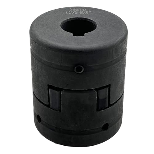 1/2" to 5/8" L075 Flexible 3-Piece L-Jaw Coupling Coupler Set & Rubber Spider for Log Wood Splitter,Multi-Flex Couplings L075-1/2-5/8