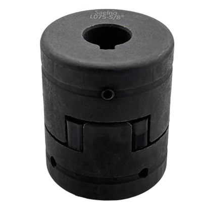 1/2" to 5/8" L075 Flexible 3-Piece L-Jaw Coupling Coupler Set & Rubber Spider for Log Wood Splitter,Multi-Flex Couplings L075-1/2-5/8