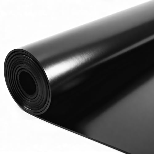 Solid Neoprene Rubber Sheet Mat 1/8 Inch Thick 80x40 ，Black， Multipurpose