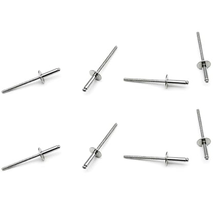 50 Pcs 1/8" x 1/2"(3.2x12mm) Large Flange Stainless Steel Blind Rivets Pop Rivets Core Pulling Rivets,Grip Pange(8.0-9.6mm) - size: 3.2*12MM