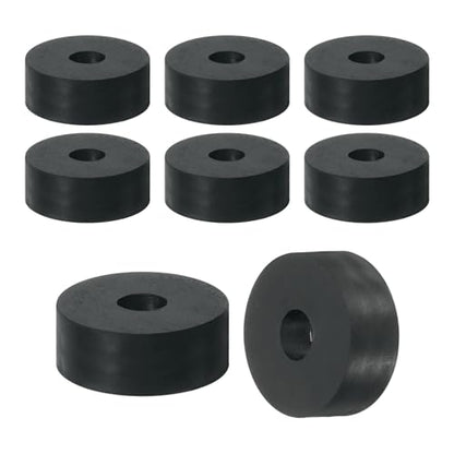uxcell 10Pcs Thick Rubber Spacer, 1-1/2 Inch OD x 3/8 Inch ID x 9/16 Inch Thickness Round Rubber Bushings Anti Vibration Flat Spacer Washers for Home Industrial Machinery - size: 1-1/2 Inch OD x 3/8 Inch ID x 9/16 Inch T