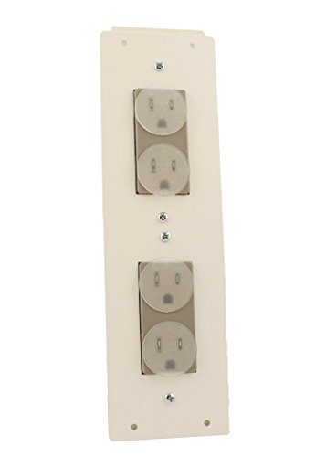 Leviton AC Power Module with Two Duplex Receptacles, 47605-NDP, Gray - style: Double