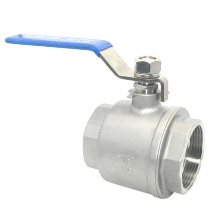 304 Stainless Steel Ball Valve 2-1/2 Inch Female NPT Standard Full Port for Water Oil Gas Vinyl Handle WOG1000 - size: 2-1/2 Inch, style: Pack of 1
