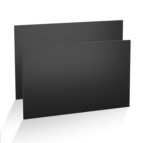 2Pcs Black HDPE Sheet 1/2" Thick 12" x 16" - color: Black, size: 12'' X 16''