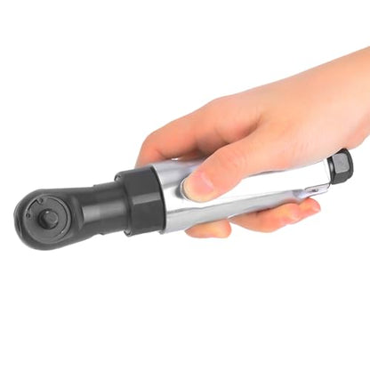 Mini Air Ratchet Wrench, Small Size and Light Weight 1or4in Threaded Connector, Very Low Vibration for Long Hours of Work, Support Forward and Reverse Rotation, Three Gears (1/4