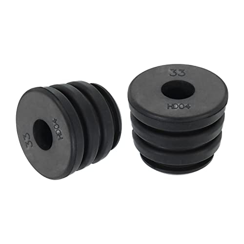 PATIKIL 1.2"x1" Refrigeration Compressor Rubber Mounting Feet, 6 Pack Foot Mount Anti Vibration Pad Replacement for Air Conditioner Refrigerator Electric Motor, Black - size: 1.2" x 1"