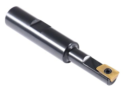 Accusize Industrial Tools 3/8'' 90 Deg Square Shoulder Indexable End Mill with 3'' Overall Length, APKT11T3 Carbide Inserts, 1 Flute, 0056-0912 - size: 3/8" Cut, 1/2" Shk, 1 Fl