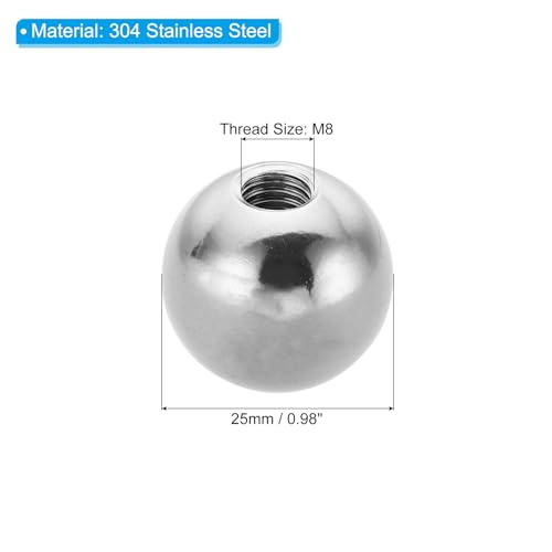 PATIKIL M8x25mm Ball Nuts Knob 2 Pcs Female Thread Blind Hole Screw Cap - size: M8x25mm