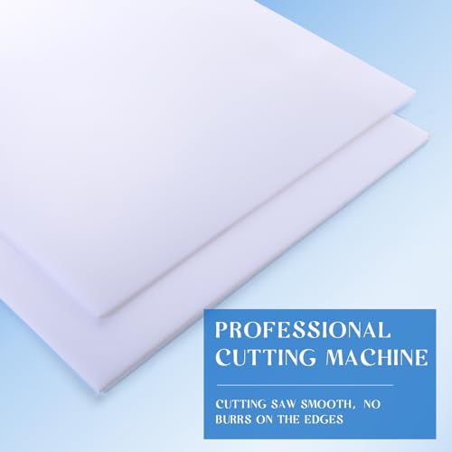 Frienda 2 Pcs 1/4 Thick, 47 x 23.6 White Hdpe Sheet Hdpe Plastic Sheet High Density Polyethylene Sheet Board Rectangular Solid Tapping Block for DIY Projects Home Floor Improvement - size: 47 x 23.6 x 1/4''