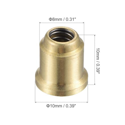 uxcell Brass Push Button Flange Grease Oil Cup 8mm Ball Oiler for Lubrication System 12Pcs - size: 8mm